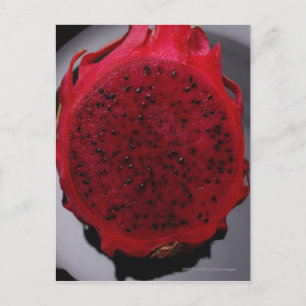 Sliced dragon fruit postcard