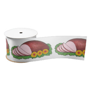 Sliced Ham Christmas Easter Dinner Holiday Food Satin Ribbon