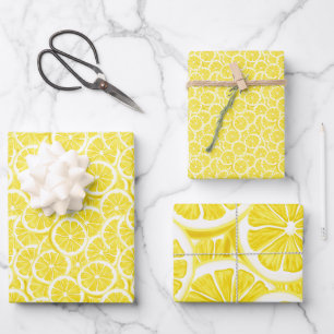 Sliced Lemons Wrapping Paper Sets