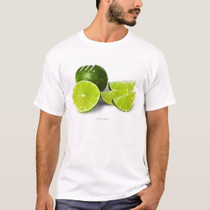 Sliced lime wedge, on white background, cut out T-Shirt