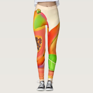 Sliced Papaya Freshness Leggings