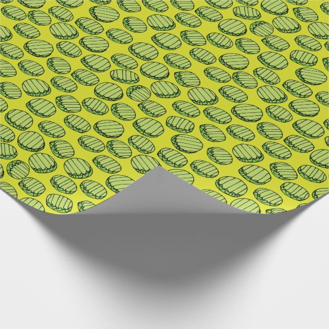 Sliced Pickles Pattern Wrapping Paper (Corner)