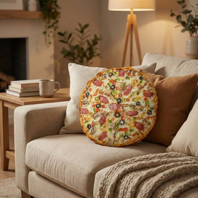 Sliced Pizza Round Cushion (Creator Uploaded)