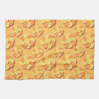 Slices of lemons and oranges tea towel