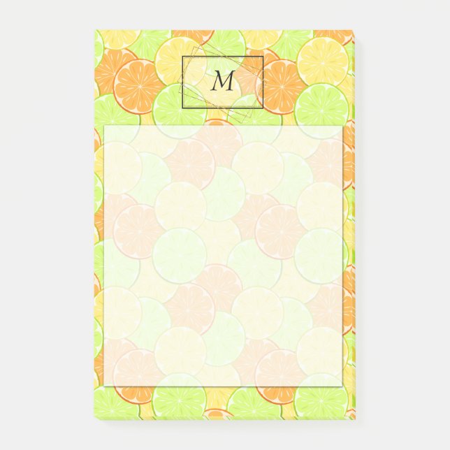 Slices of orange, lemon, lime post-it notes (Front)