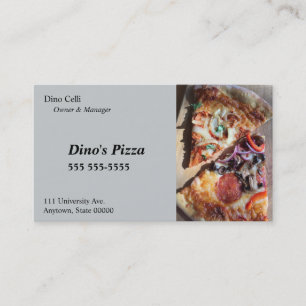 Slices of pizza business card