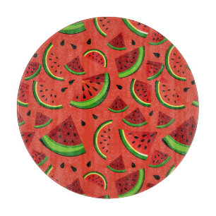 Slices of watermelon cutting board