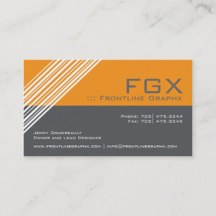 Slick and Modern Monogram Business Card
