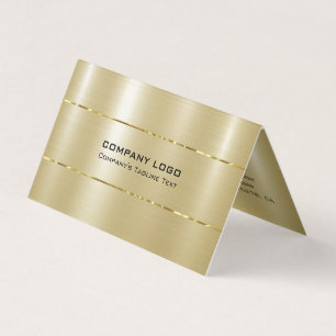 Slick gold background business card