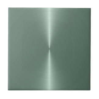 Slick Metallic Pastel Green Stainless Steel Look Tile