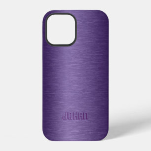 Slick Metallic Purple Background iPhone 12 Case