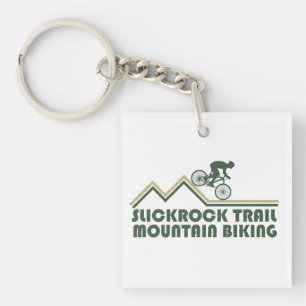 slickrock trails mtb mountain biking key ring