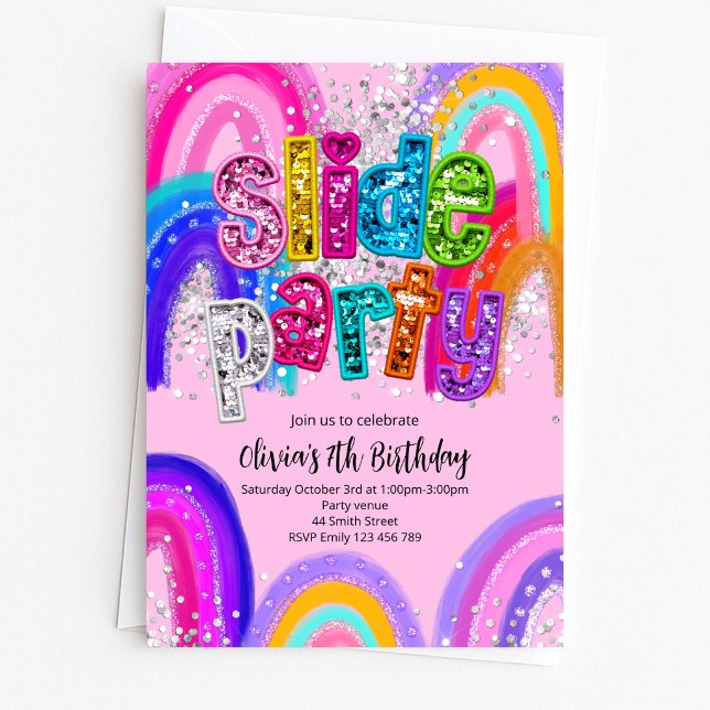 Slide Party Summer Swimming Birthday Invitation (Creator Uploaded)