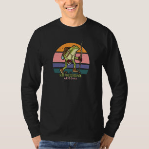 Slide Rock State Park Arizona Hiking Frog Walking  T-Shirt