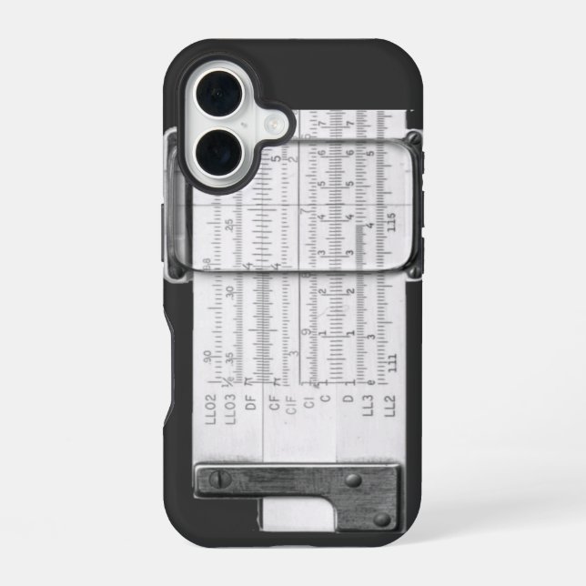 Slide Rule iPhone 16 Case (Back)