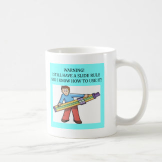 slide rule math humour coffee mug