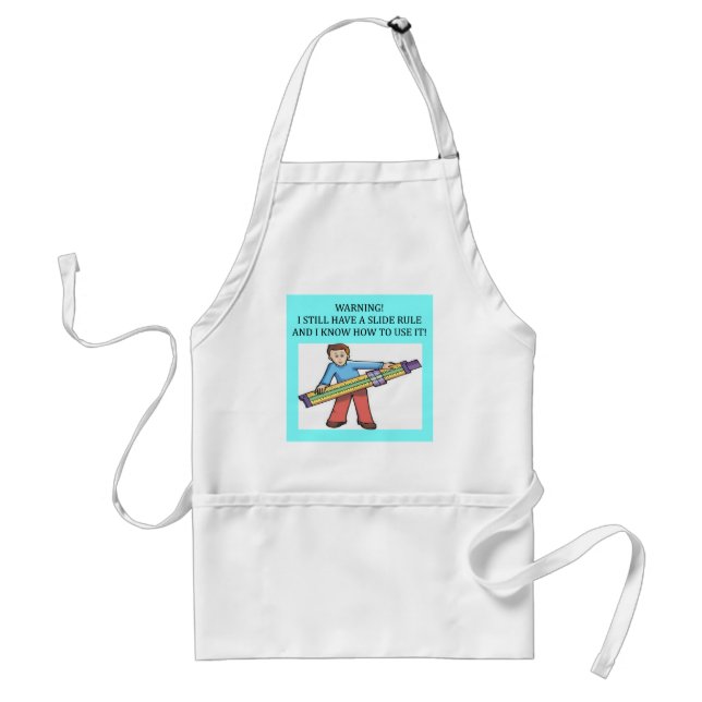 slide rule math humour standard apron (Front)