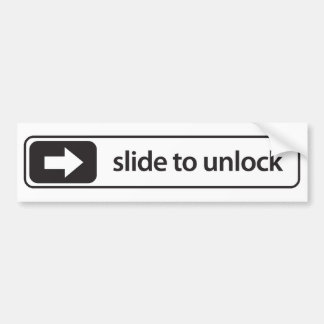 slide to unlock car sticker
