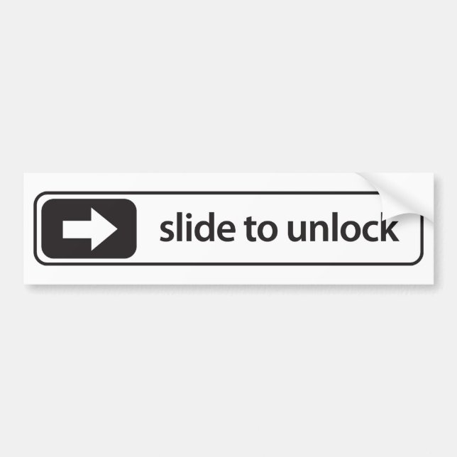 slide to unlock car sticker (Front)