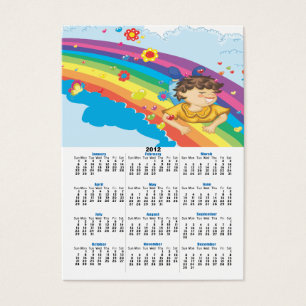 sliding down a rainbow happy vector illustration