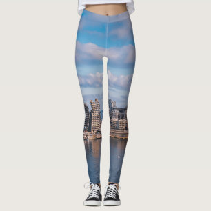 Sliema harbour and skyscrapers in Malta Leggings
