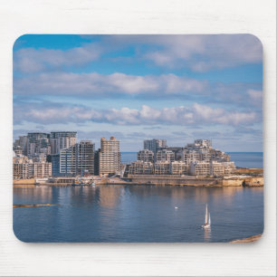 Sliema harbour and skyscrapers in Malta Mouse Pad