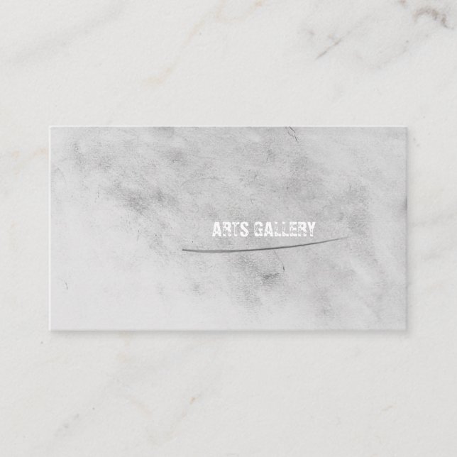 Slight Grey Grunge Pencil Blotches Business Card (Front)