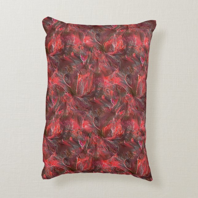 Slight relief in texture plastered with red wax    decorative cushion (Back(Vertical))
