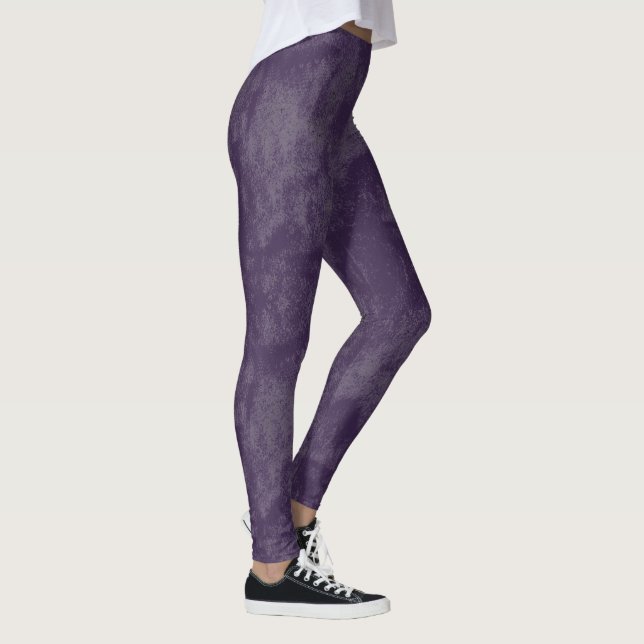 Slight Violet Grunge Pencil Blotches Leggings (Right)