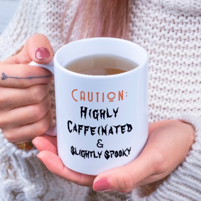 Slightly Spooky White Halloween Coffee Mug (Creator Uploaded)