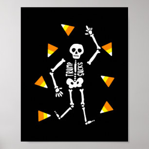 Slightly Subtle Resist Skeleton Trump Halloween Co Poster