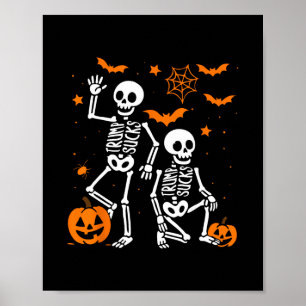 Slightly Subtle Resist Skeleton Trump Halloween Co Poster