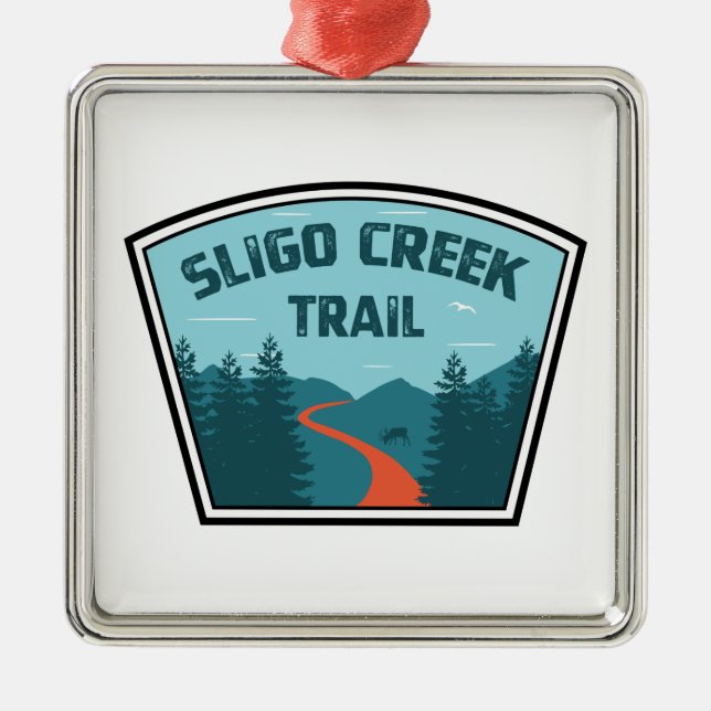 Sligo Creek Trail Metal Tree Decoration (Front)