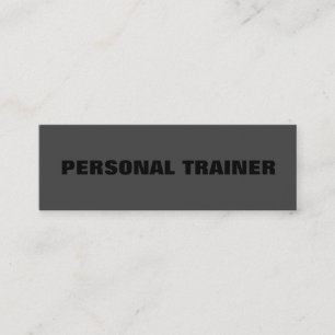 Slim Black Out Personal Trainer Fitness Mini Business Card