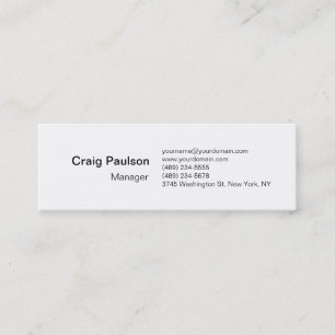 Slim Black White Attractive Business Card