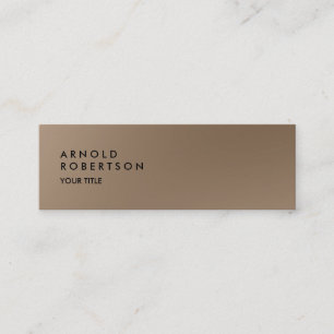 Slim Browny Trendy Professional Business Card