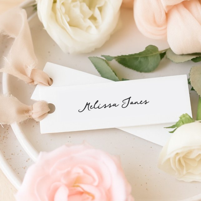 Slim Elegant Modern Romantic Wedding Place Cards (Creator Uploaded)
