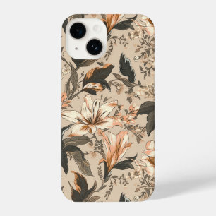 Slim Fit Vintage Floral Pattern iPhone 14 Case