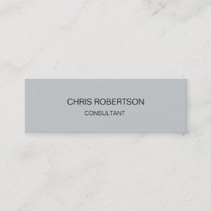 Slim Folio Light Grey Two Sided Business Card