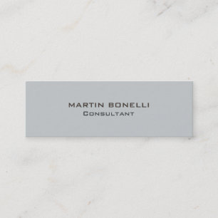 Slim Grey Plain Exclusive Mini Business Card