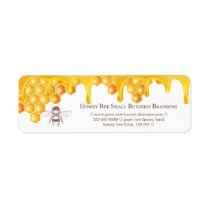 Slim Honey Drip Border Engraved Bee Monogram