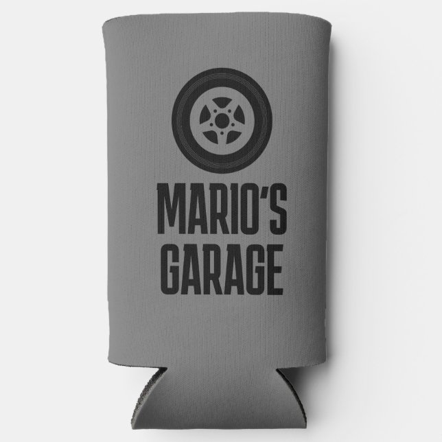 Slim Seltzer Can Coolers for man cave car garage (Front)