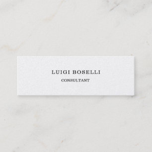 Slim Skinny Elegant Minimalist Professional Simple Mini Business Card