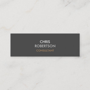 Slim Trendy Grey Attractive Business Card