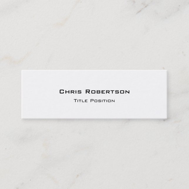 Slim Trendy Minimalist Charming Business Card (Front)