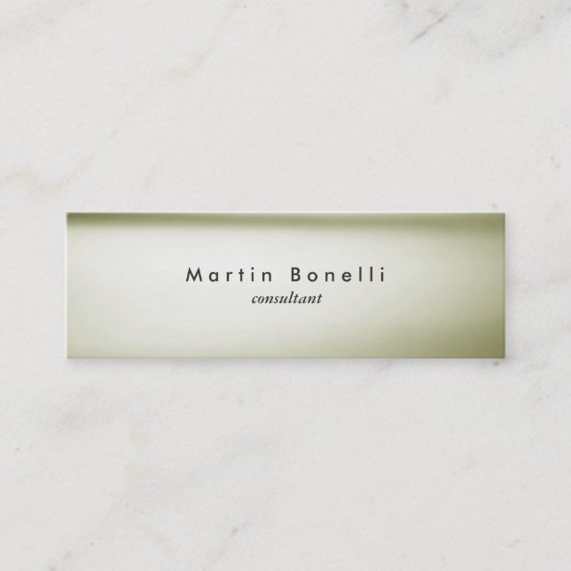 Slim Unique Modern Minimalist Plain Simple Mini Business Card (Front)