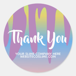 Slime  Business Company Branding Dripping Classic  Round Sticker