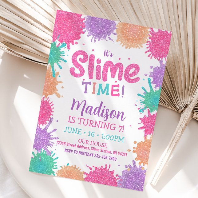 Slime Invitation, Slime Party Invitation (Slime Invitation)