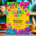 Slime Party Birthday for Kids, Colourful DIY Theme Invitation<br><div class="desc">Get ready for a squishy, gooey, and fun-filled celebration with this vibrant Slime Party template! Perfect for kids who love to get messy and creative, this design features bright slime splashes, fun typography, and colourful accents. Great for birthdays, slime-making parties, or science-themed events. Easily customise the text to fit your...</div>