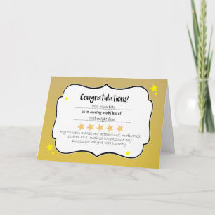 Slimming Club Gold Star Weightloss Certificate Card